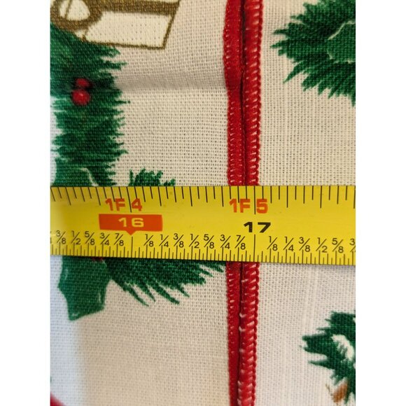 Vintage Christmas Table Napkins Set Of 4  17" x 17"  Holiday Cheer Retro Décor F - Picture 6 of 8